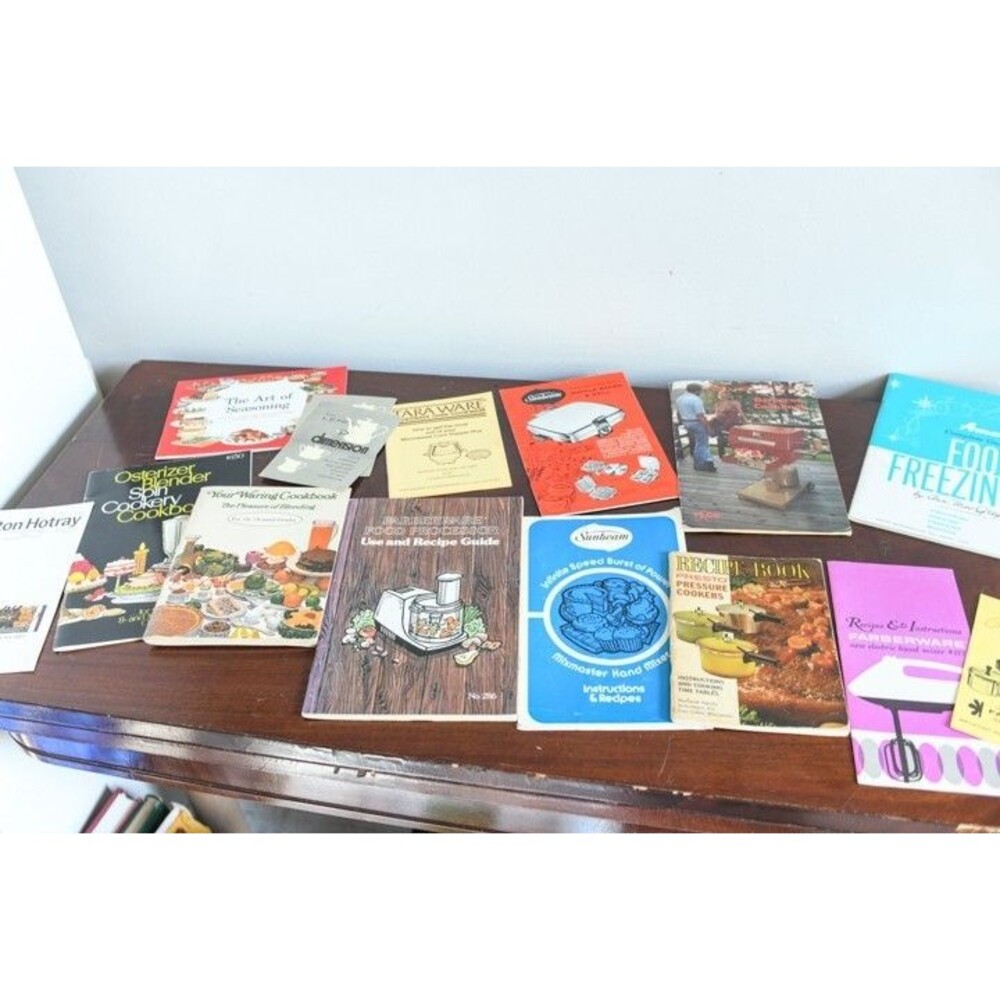 Vintage Lot 14 Kitchen Appliance Instruction Booklets Recipe Manuals Sunbeam Far